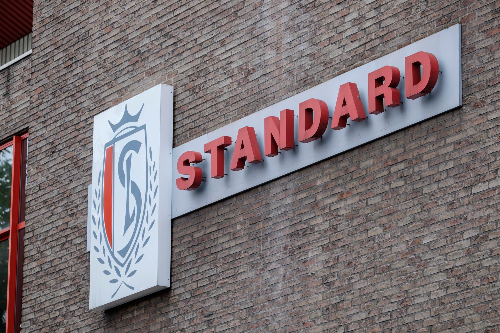 20141020 - LIEGE, BELGIUM: Illustration picture shows the logo on the Sclessin stadium of Belgian soccer team Standard de Liege, after a robbery took place this morning, Monday 20 October 2014. BELGA PHOTO NICOLAS LAMBERT