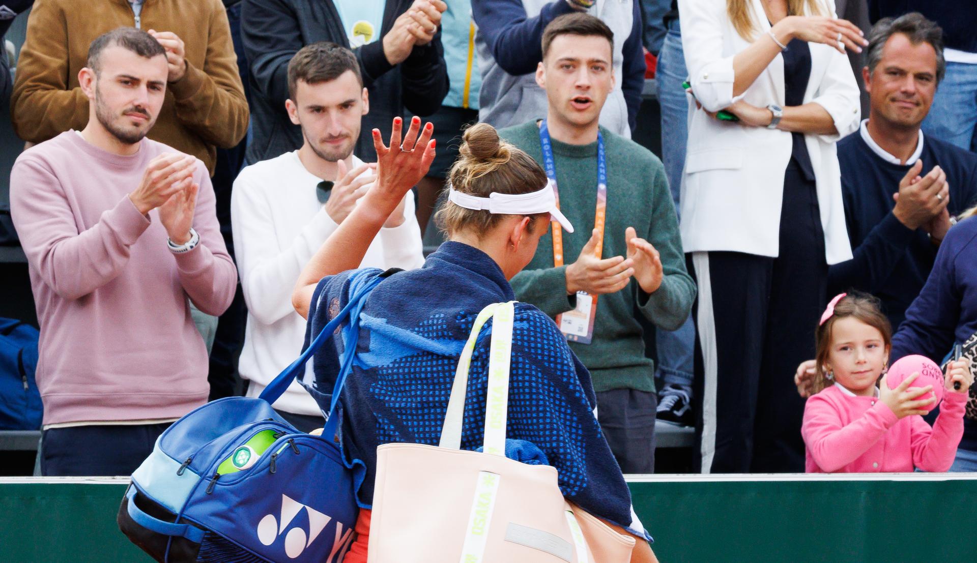 Belgian Elise Mertens pictured during a match between French Boisson and Belgian Mertens in the first round of the Women's Singles at the Roland Garros French Open tennis tournament, in Paris, France, Tuesday 27 May 2025. This year's tournament takes place from 25 May to 08 June. BELGA PHOTO BENOIT DOPPAGNE
