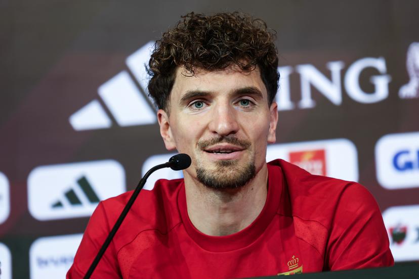 Belgium's Thomas Meunier pictured during a press conference of the Red Devils, the Belgian national soccer team, in Tubize on Tuesday 24 March 2026. The team is preparing for its friendly games against the United States and Mexico. These games are preparation games of the 2026 World Cup. BELGA PHOTO BRUNO FAHY