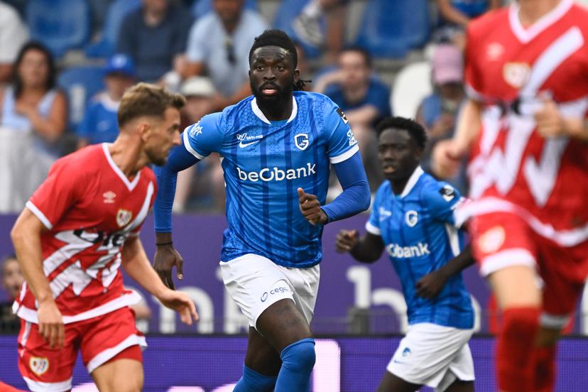 Genk's Tolu Toluwalase Arokodare pictured during the fanday of Belgian soccer team KRC Genk on Saturday 19 July 2025, in Genk. The team is preparing for the upcoming 2025-2026 first division season. BELGA PHOTO JOHAN EYCKENS