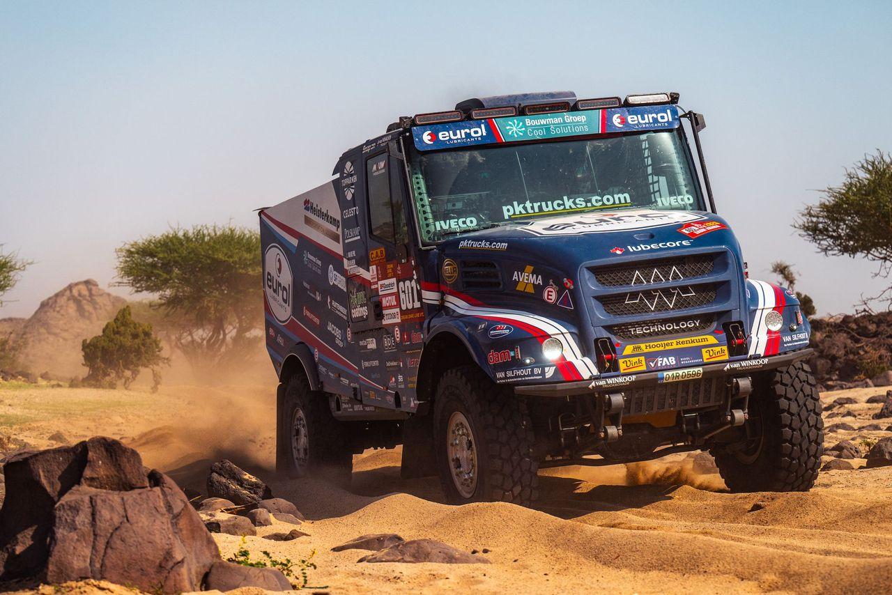 ATTENTION EDITORS - HAND OUT PICTURES - EDITORIAL USE ONLY - MANDATORY CREDIT:  Eurol Rallysport  Hand out picture released by Eric Dupain shows Mitchel Van Den Brink, Bart Van Heun and Jarno Van De Pol during stage 1 of the 2026 Dakar rally race in AlUla, Saoudi Arabia on Sunday 04 January 2026.  *** Belga and Belga Editorial Board decline all responsibility regarding the content of this picture. *** BELGA PHOTO HAND OUT EUROL RALLYSPORT