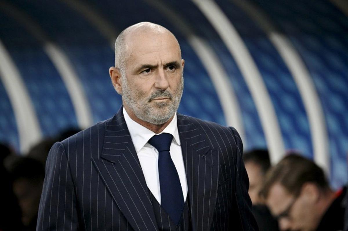 Poland's head coach Michal Probierz arrives prior to the 2026 FIFA World Cup Qualifying Group G football match between Finland and Poland in Helsinki on June 10, 2025.   Markku Ulander / LEHTIKUVA / AFP