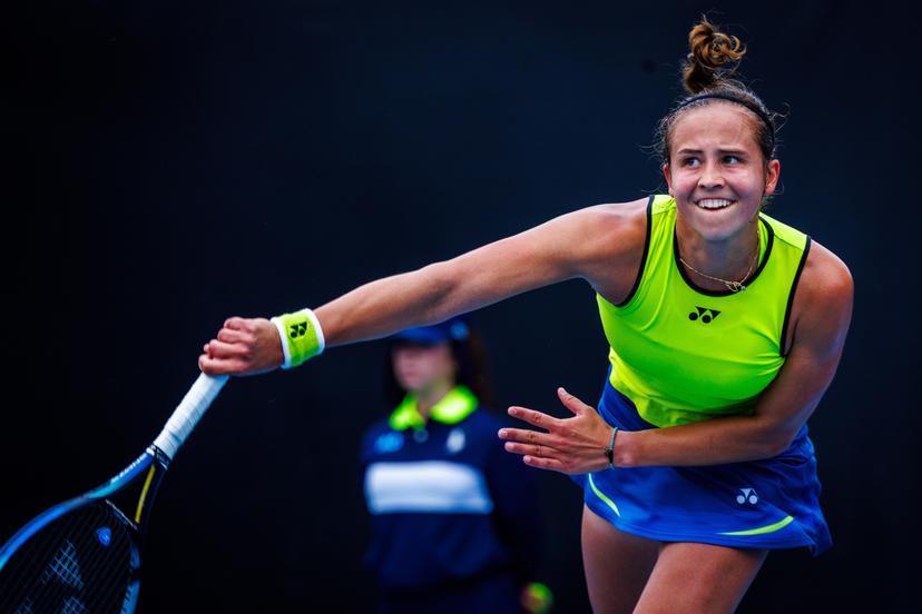 Belgium¿s Hanne Vandewinkel during a qualifying match against USA¿s Carol Young Suh at the Australian Open, Melbourne Park, Melbourne, January 13, 2026.    Photo by Patrick Hamilton/SIPA USA) ---  BENELUX ONLY     ---