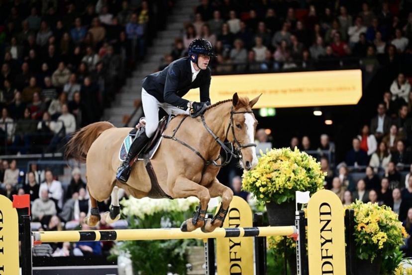 France's Kevin Staut on the horse Queen's Balou B competes during the World Cup jumping at the Gothenburg Horse Show in Scandinavium in Gothenburg, Sweden on February 23, 2025.   Bjorn LARSSON ROSVALL / TT News Agency / AFP