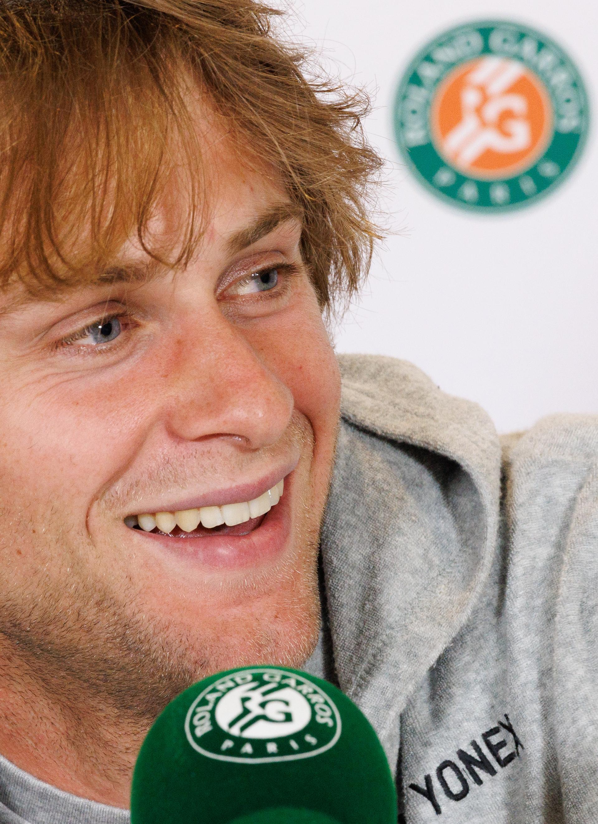 Belgian Zizou Bergs pictured during a press conference at the Roland Garros French Open tennis tournament, in Paris, France, Friday 23 May 2025. The Roland Garros Grand Slam takes place from 24 May to 8 June 2025. BELGA PHOTO BENOIT DOPPAGNE