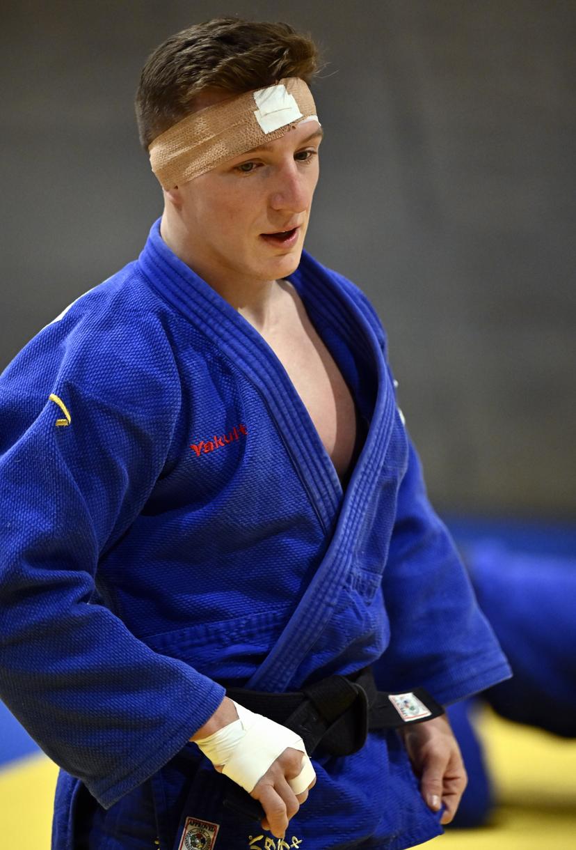 Belgian Jorre Verstraeten pictured during a press moment of the Belgian selection for the upcoming European Championships judo, on Tuesday 15 April 2025 in Wilrijk. The euros are taking place in Podgorica, Montenegro from 23 to 27 April. BELGA PHOTO ERIC LALMAND