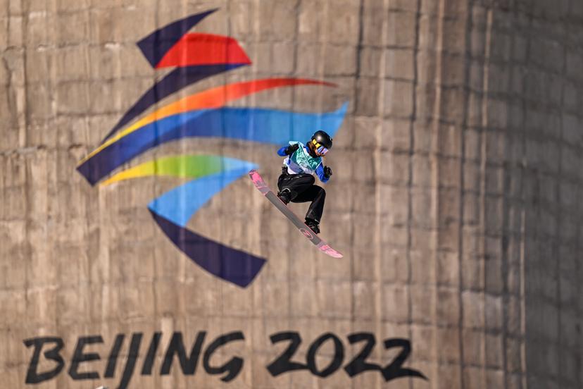 Illustration picture shows qualifications of the women's Snowboard Big Air event at the Beijing 2022 Winter Olympics in Beijing, China, Monday 14 February 2022. The winter Olympics are taking place from 4 February to 20 February 2022. BELGA PHOTO LAURIE DIEFFEMBACQ