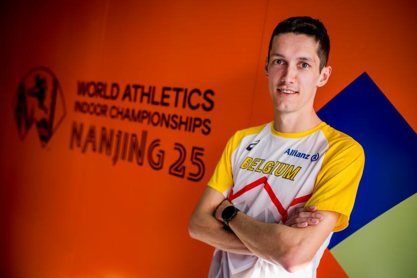 Belgian Ruben Verheyden talks to the press ahead of the World Athletics Indoor Championships, in Nanjing, China, Thursday 20 March 2025. The championships take place from 21 to 23 March. BELGA PHOTO JASPER JACOBS