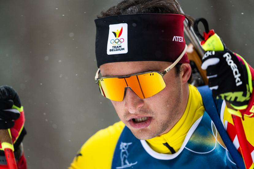 260217 Sam Parmantier of Belgium competes in men's 4 x 7,5 km relay biathlon during day 11 of the 2026 Winter Olympics on February 17, 2026 in Anterselva.  Photo: Mathias Bergeld / BILDBYRÅN / kod MB / JM0796 skidskytte biathlon skiskyting olympic games olympics winter olympics os ol olympiska spel vinter-os olympiske leker milano cortina 2026 milan cortina 2026 milano cortina 2026 olympic games milano cortina 2026 winter olympic games milano cortina-os milano cortina-ol vinter-ol 11 bbeng stafett relay belgien BELGA PHOTO BENELUX ONLY