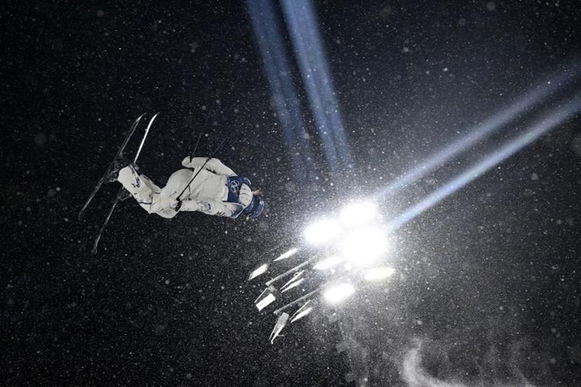 China's Gu Ailing Eileen competes in the freestyle skiing women's freeski big air final run 3 during the Milano Cortina 2026 Winter Olympic Games at Livigno Snow Park, in Livigno (Valtellina), on February 16, 2026.  Jeff PACHOUD / AFP