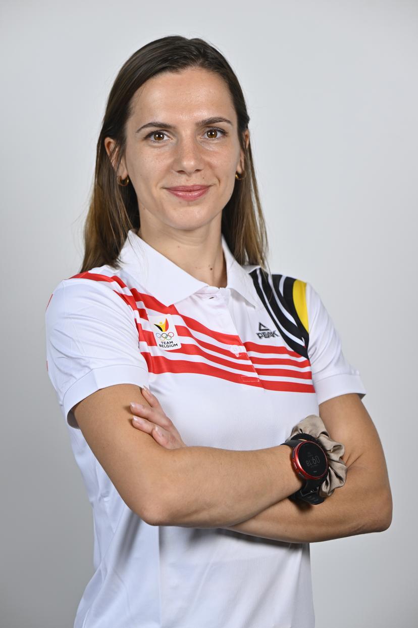Athlete Hanne Desmet poses for the photographer during the annual training camp of Team Belgium (19-25/05), in Rio Maior, Portugal, Friday 23 May 2025. BELGA PHOTO ERIC LALMAND