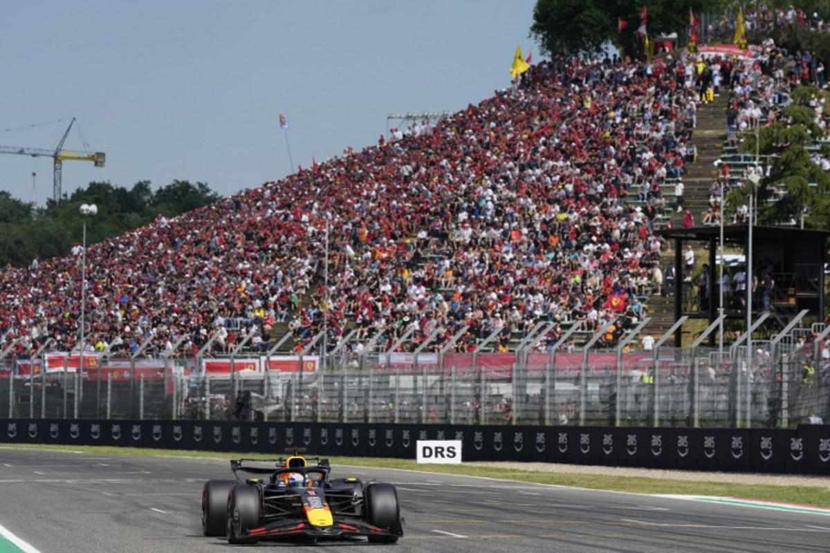 Red Bull Racing's Dutch driver Max Verstappen races during a qualifying session for the 2025 Emilia Romagna Formula One Grand Prix at the Imola autodrome in Imola, on May 17, 2025.   Luca Bruno / POOL / AFP
