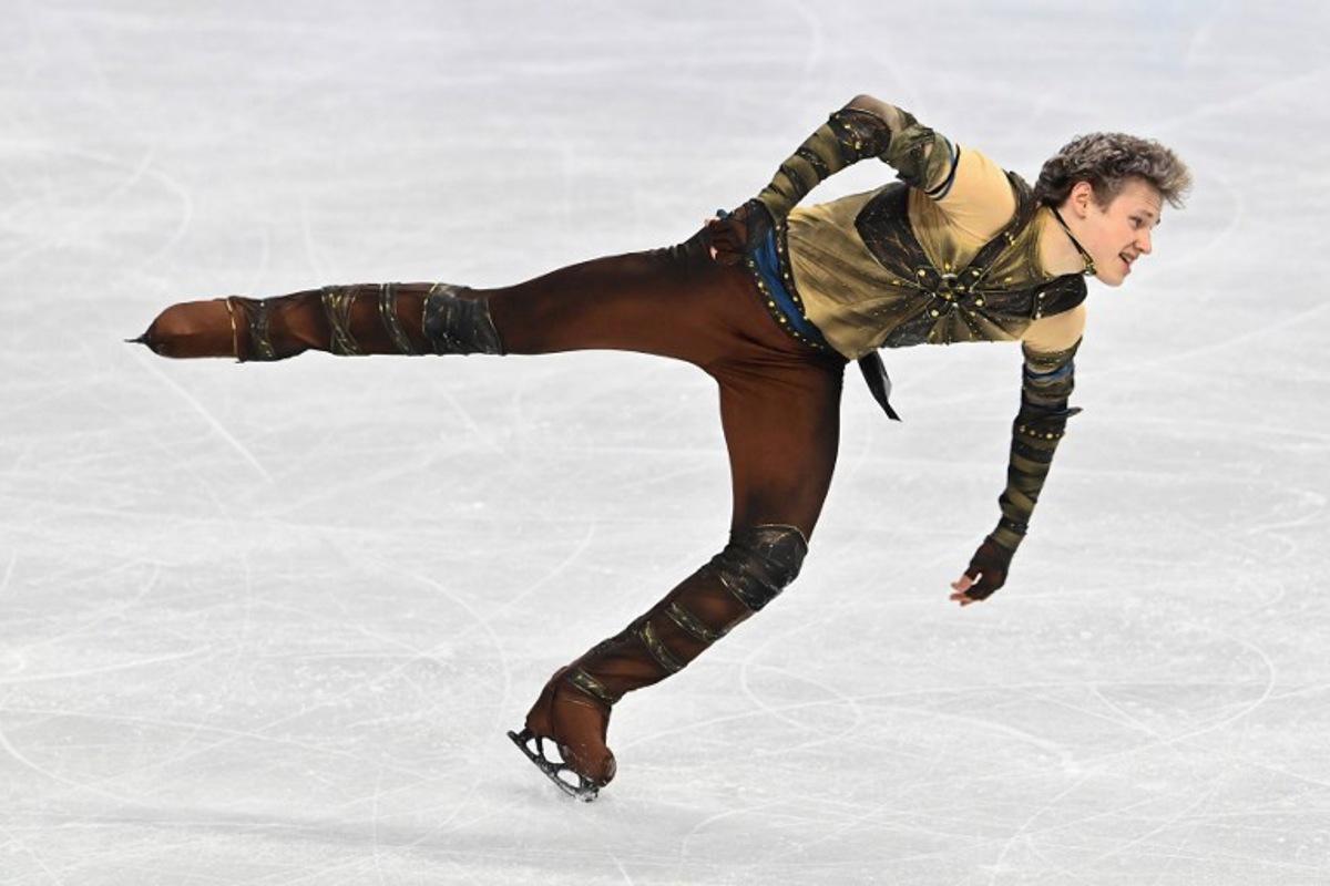 USA's Ilia Malinin performs during the men's short program of the 2026 ISU Figure Skating World Championships in Prague on March 26, 2026.  Michal Cizek / AFP