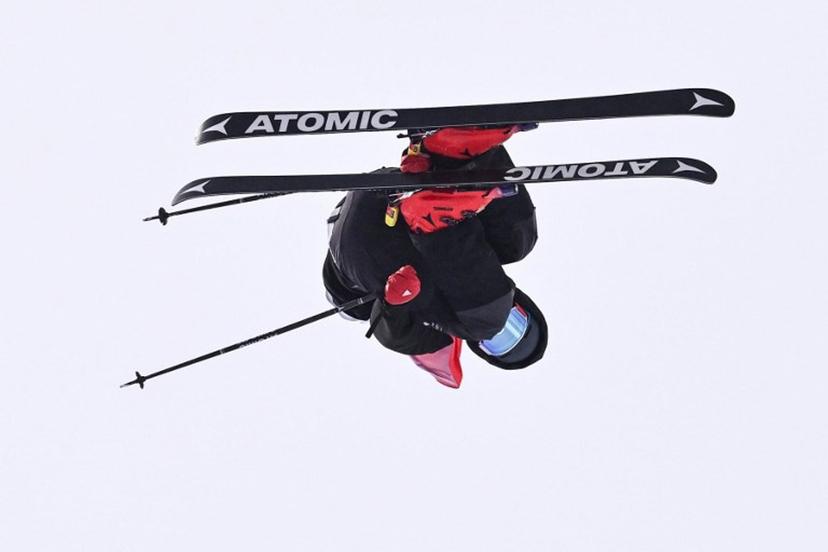 Britain's Gus Kenworthy competes in the freestyle skiing men's freeski halfpipe final run during the Beijing 2022 Winter Olympic Games at the Genting Snow Park H & S Stadium in Zhangjiakou on February 19, 2022.  Marco BERTORELLO / AFP