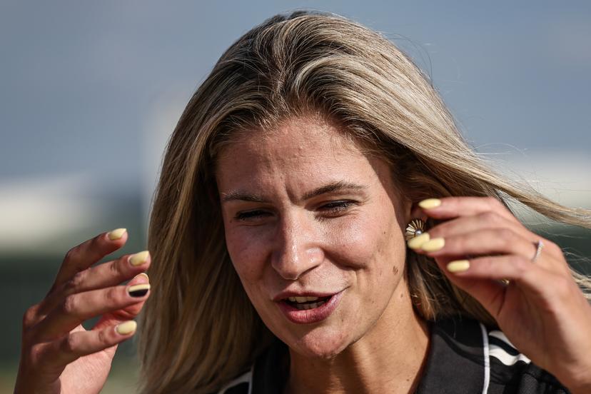 Belgium's Justine Vanhaevermaet pictured during the departure of Belgian national soccer team The Red Flames, traveling from Brussels Airport in Zaventem towards Switzerland for the European Championships on Sunday 29 June 2025. The Flames will be playing the UEFA Women's Euro 2025 tournament, starting next week. BELGA PHOTO BRUNO FAHY