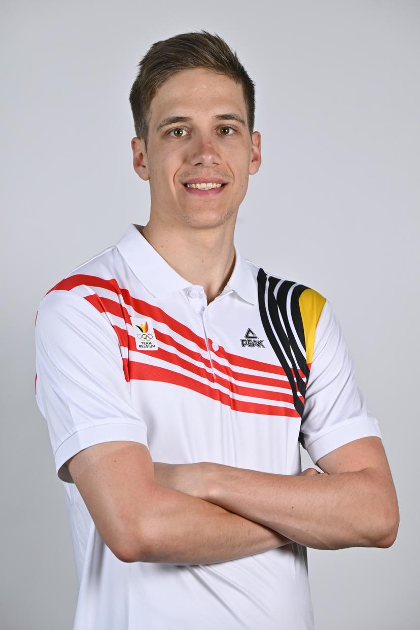 Athlete Marek Mackels poses for the photographer during the annual training camp of Team Belgium (19-25/05), in Rio Maior, Portugal, Friday 23 May 2025. BELGA PHOTO ERIC LALMAND