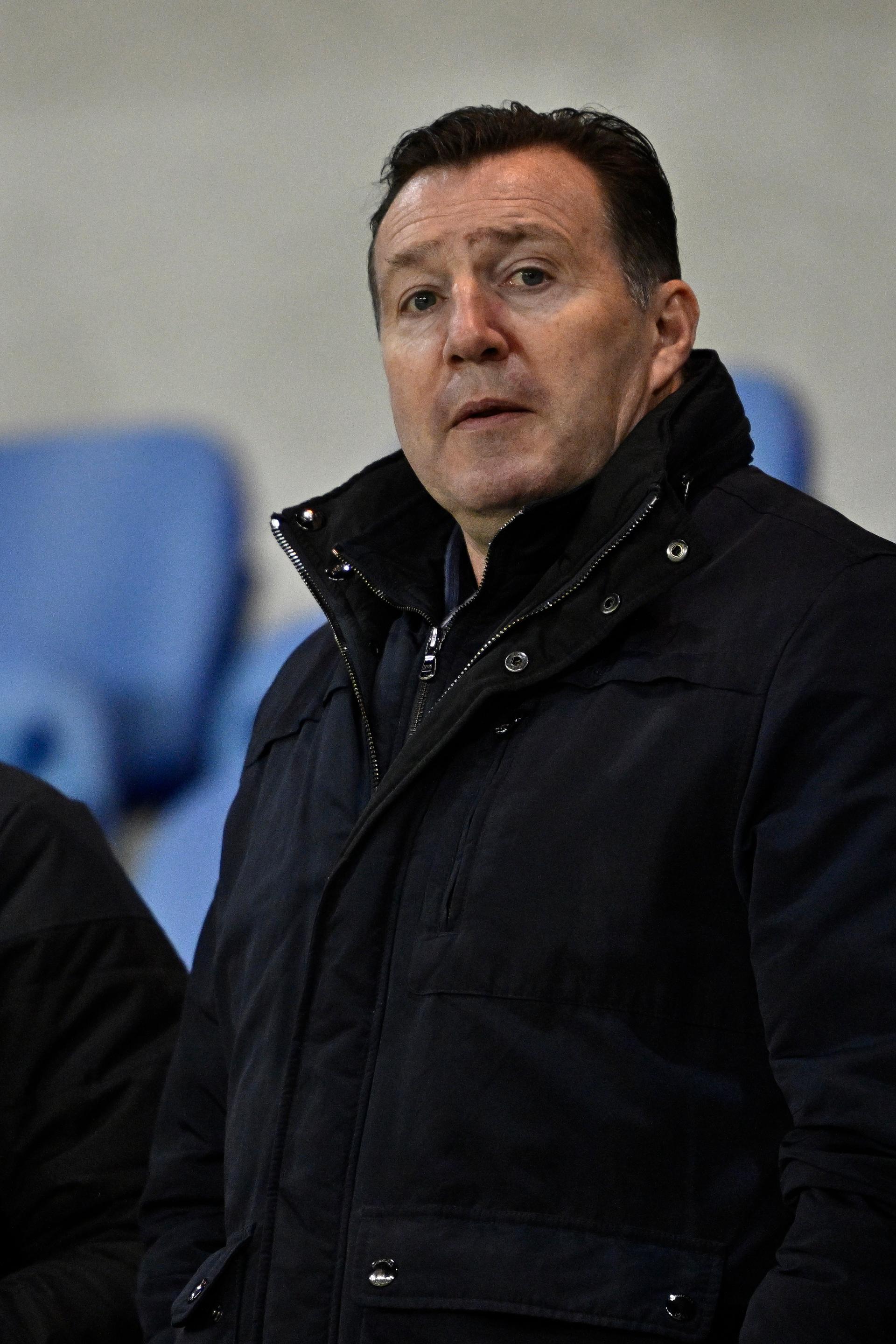 Marc Wilmots pictured during a soccer match between Jong Genk (U23) and SL16 (Standard U23), Sunday 05 March 2023 in Lommel, on day 2 of the Relegation Play-offs of the 2022-2023 'Challenger Pro League' 1B second division of the Belgian championship. BELGA PHOTO JOHAN EYCKENS