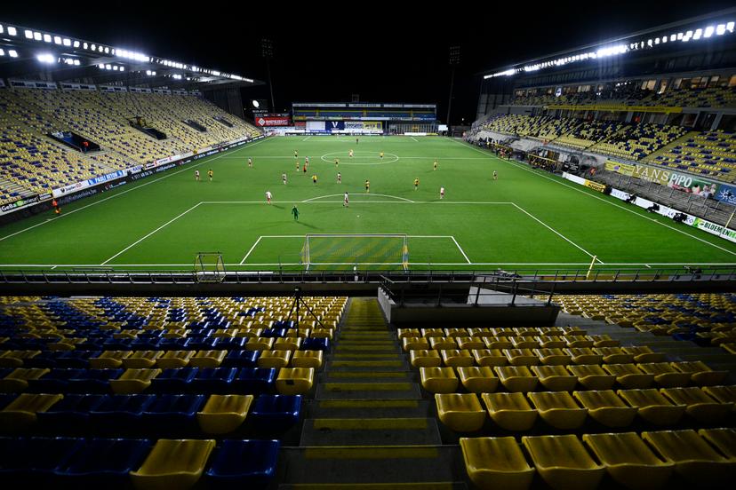 Illustration picture shows Stayen stadium during a soccer match between Sint-Truidense VV and Standard de Liege, Sunday 25 October 2020 in Sint-Truiden, on day 10 of the 'Jupiler Pro League' first division of the Belgian championship. BELGA PHOTO YORICK JANSENS