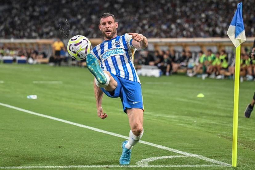 Brighton's midfielder James Milner controls the ball during an international club friendly football match between Brighton and Hove Albion FC and Kashima antlers FC at the Japan National Stadium in Tokyo on July 24, 2024.  Yuichi YAMAZAKI / AFP