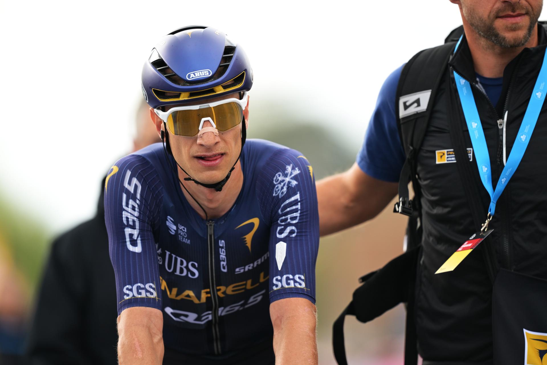 Belgian Quinten Hermans of Pinarello Q36.5 Pro Cycling Team finishes second in the men's 'Brabantse Pijl' one day cycling race, 162,6km from Huizingen, Beersel to Overijse on Friday 17 April 2026. BELGA PHOTO DAVID PINTENS