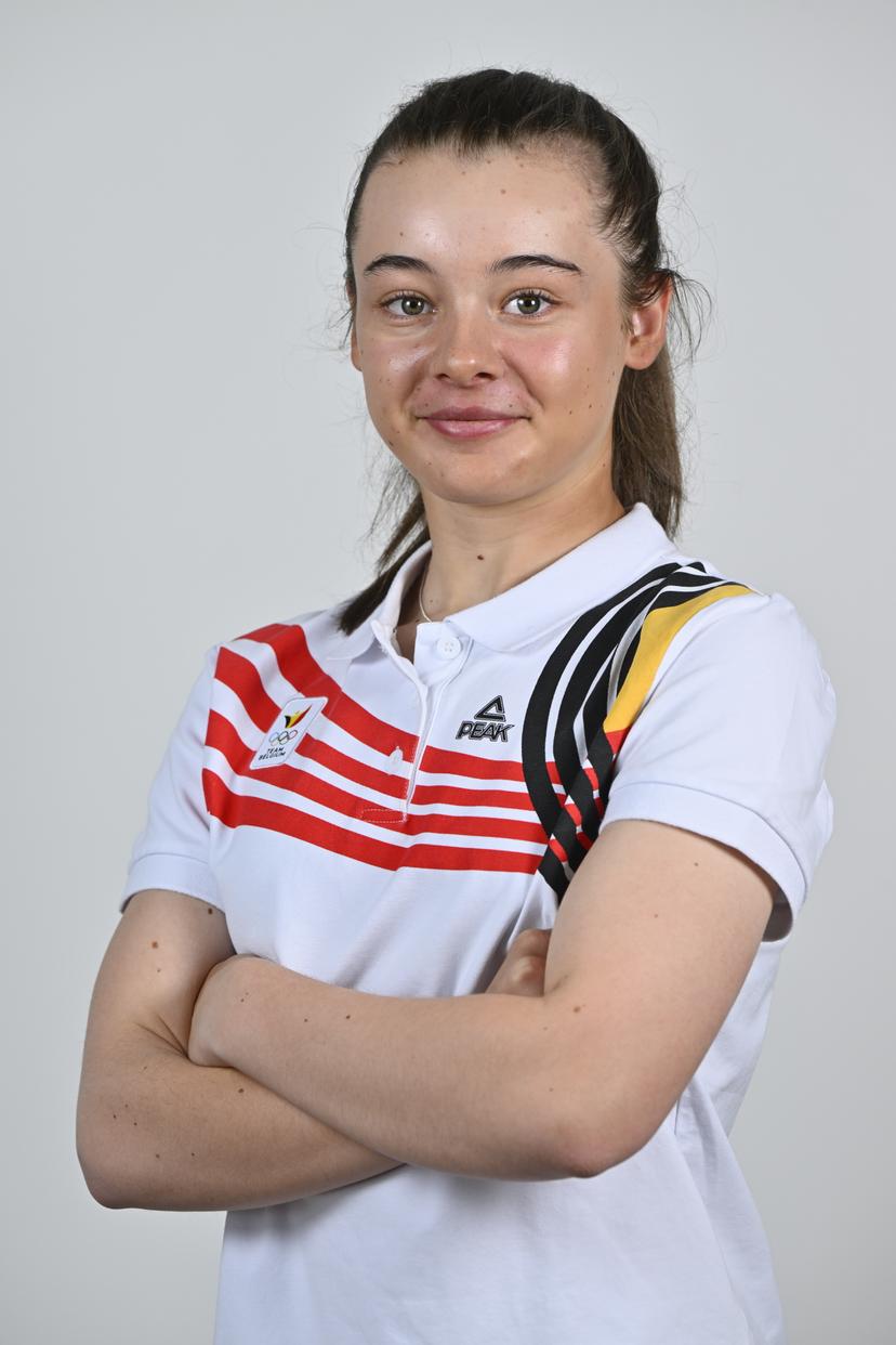 Athlete Sky Remans poses for the photographer during the annual training camp of Team Belgium (19-25/05), in Rio Maior, Portugal, Friday 23 May 2025. BELGA PHOTO ERIC LALMAND