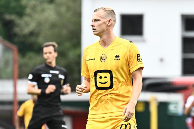 Mechelen's Rob Schoofs pictured during a soccer match between Zulte Waregem and KV Mechelen, Saturday 26 July 2025 in Waregem, on day 1 of the 2025-2026 'Jupiler Pro League' first division of the Belgian championship. BELGA PHOTO MAARTEN STRAETEMANS