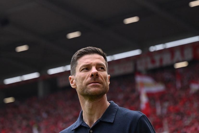 Bayer Leverkusen's Spanish head coach Xabi Alonso is pictured prior to the German first division Bundesliga football match between Mainz 05 and Bayer Leverkusen in Mainz, western Germany, on May 17, 2025.  Kirill KUDRYAVTSEV / AFP