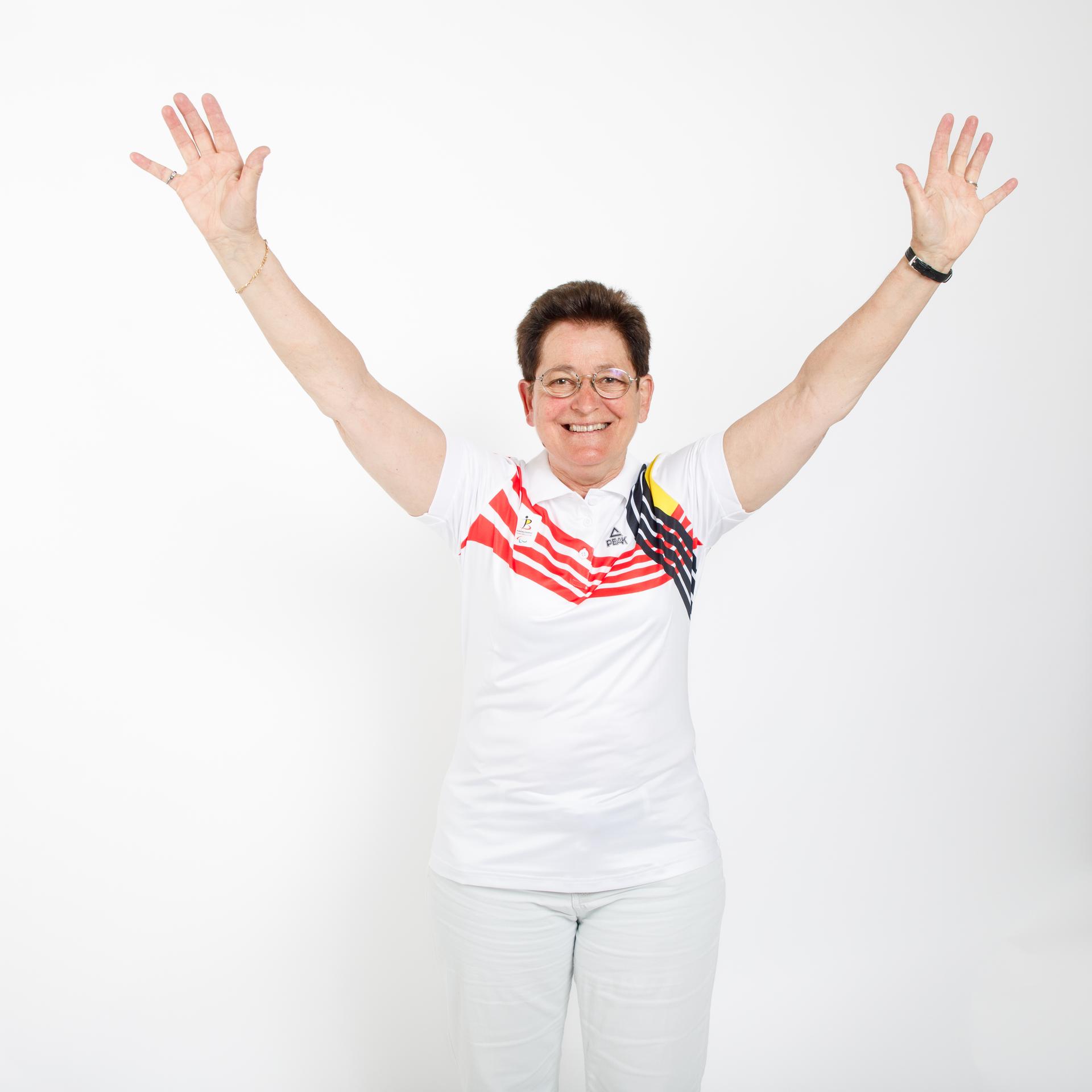 Belgian Paralympian athlete Anne d'Ieteren pictured during a photoshoot for the Belgian Paralympic Committee ahead of the Paris 2024 Paralympic Games, in Brussels, Friday 19 July 2024. BELGA PHOTO HATIM KAGHAT