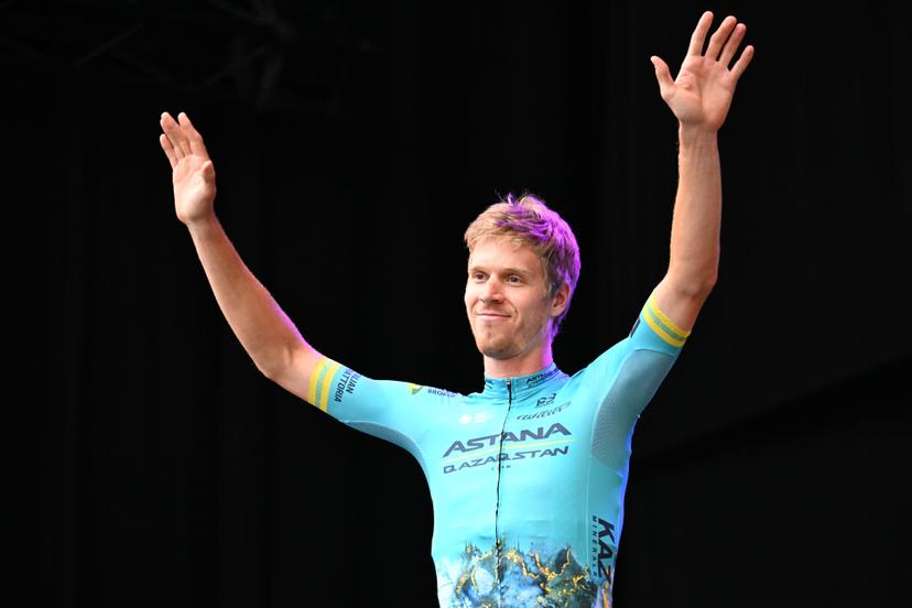 Dutch Cees Bol of Astana Qazaqstan pictured ahead of the 'Natourcriterium Herentals' cycling race, Thursday 25 July 2024 in Herentals. The contest is a part of the traditional 'criteriums', local races in which mainly cyclists who rode the Tour de France compete. BELGA PHOTO MAARTEN STRAETEMANS
