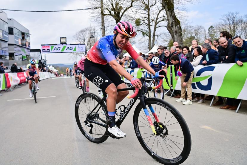 Italian Silvia Persico of UAE Team ADQ pictured after the women's race 'La Fleche Wallonne', a one day cycling race (Waalse Pijl - Walloon Arrow), 127,3 km from Huy to Huy, Wednesday 19 April 2023. BELGA PHOTO DIRK WAEM