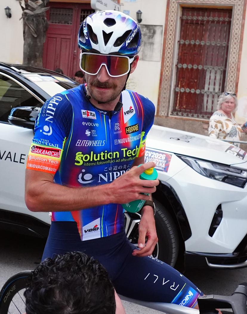 Belgian Kamiel Bonneu of Solution Tech ,Nippo  and Rali pictured after stage 3 of the 2026 Volta Comunitat Valenciana, Tour of Valencia cycling race, a race from Orihuela to San Vicente del Raspeig (158,2 km), on Friday 06 February 2026 in Spain. The race takes place from 4 to 8 February and runs through the three provinces of the Valencian Community. BELGA PHOTO JOMA GARCIA