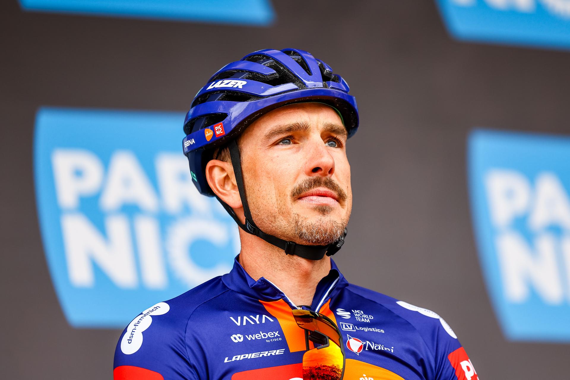 German John Degenkolb of Team Picnic PostNL pictured at the start of the first stage of 83th edition of the Paris-Nice cycling race, from and to Le Perray-en-Yvelines (156,5km), Sunday 09 March 2025. BELGA PHOTO DAVID PINTENS