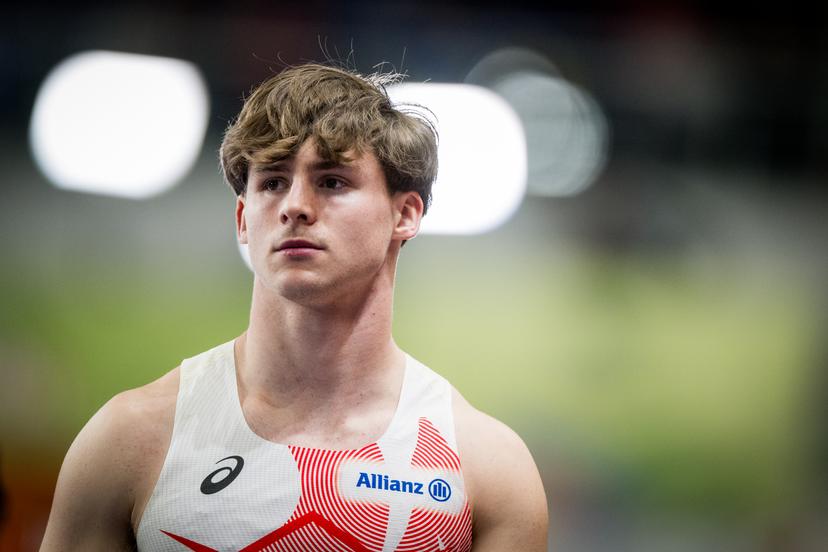 Belgian athlete Jente Hauttekeete pictured in action during the shot put event of the men's heptathlon competition, at the first day of the World Athletics Indoor Championship in Torun, Poland on Friday 20 March 2026. The championships take place from 20 to 22 March. BELGA PHOTO JASPER JACOBS