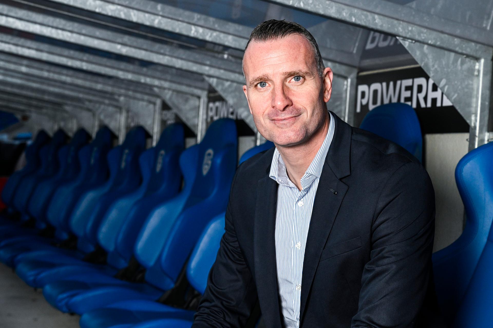 Genk's head coach Nicky Hayen poses for the photographer at a press conference of Belgian soccer team KRC Genk, on Tuesday 23 December 2025, in Genk. BELGA PHOTO TOM GOYVAERTS