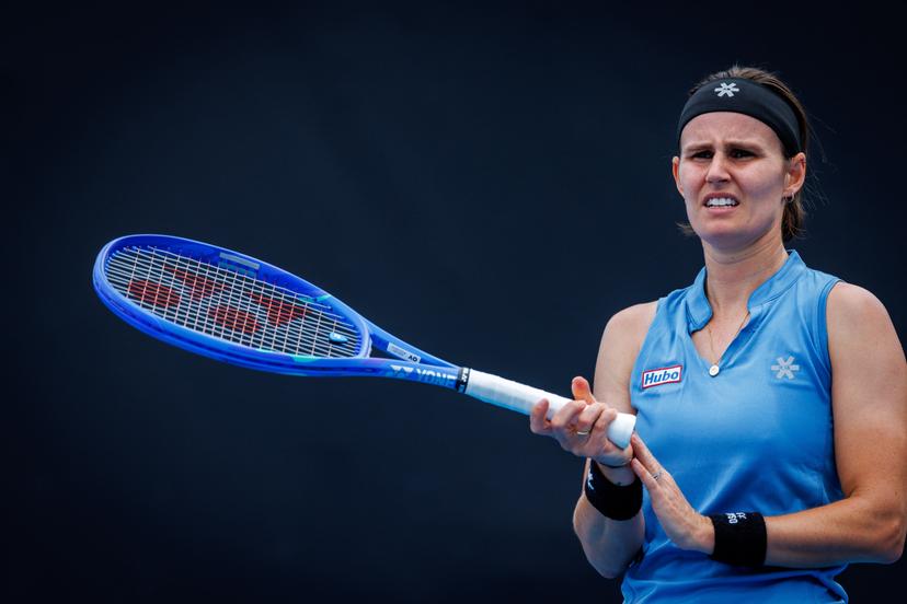 Belgium's Greet Minnen pictured during a third round qualifying match against Poland's Linda Klimovicova in the women singles at the Australian Open, Melbourne Park, Melbourne on Thursday 15 January 2026.  BELGA PHOTO PATRICK HAMILTON  --- BENELUX ONLY   ---