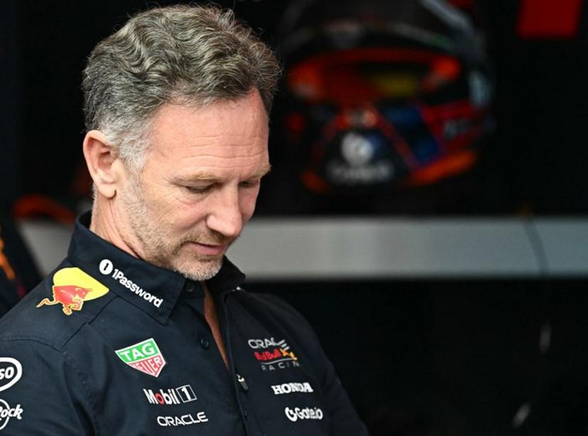 Red Bull Racing's British team principal and CEO Christian Horner reacts prior to the third practice session at the Red Bull Ring race track in Spielberg, Austria, on June 28, 2025, ahead of the Formula One Austrian Grand Prix.   Joe Klamar / AFP