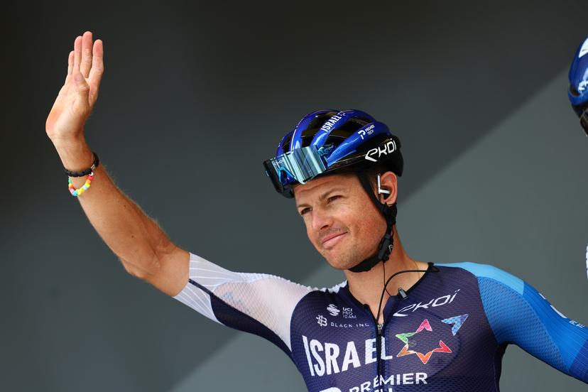 Danish Jakob Fuglsang of Israel-Premier Tech pictured at the start of stage 17 of the 2024 Tour de France cycling race, from Saint-Paul-Trois-Châteaux to Superdevoluy (177,8 km), in France, on Wednesday 17 July 2024. The 111th edition of the Tour de France starts on Saturday 29 June and will finish in Nice, France on 21 July.  BELGA PHOTO DAVID PINTENS