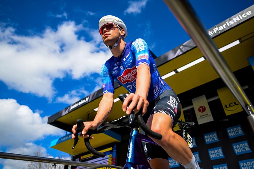 Belgian Simon Dehairs of Alpecin-Premier Tech pictured at the start of the second stage of 84th edition of the Paris-Nice cycling race, 187 km from Epone to Montargis, Monday 09 March 2026. BELGA PHOTO DAVID PINTENS