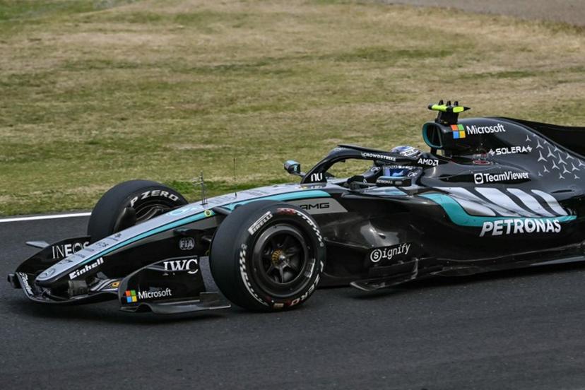 Mercedes' Italian driver Kimi Antonelli drives during the Formula One Japanese Grand Prix at the Suzuka circuit in Suzuka, Mie prefecture on March 29, 2026.  ANDREW CABALLERO-REYNOLDS / AFP