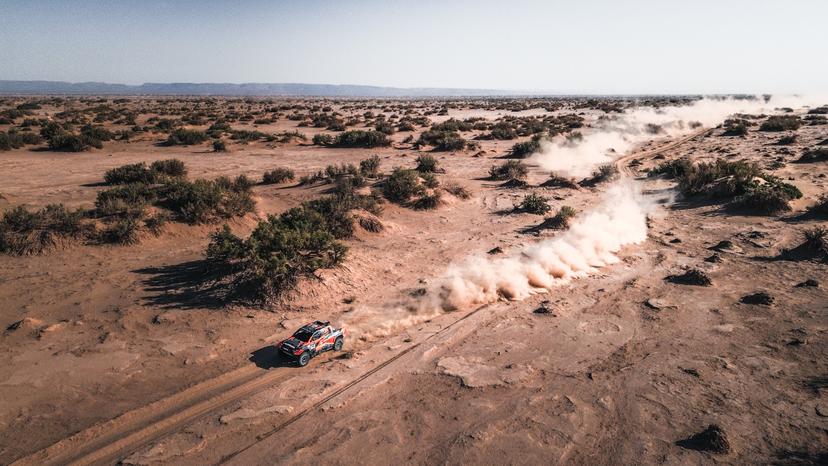 ATTENTION EDITORS - HAND OUT PICTURES - EDITORIAL USE ONLY - MANDATORY CREDIT 'Thomas Snoeck'  This handout picture, distributed by Eric Dupain, shows Vincent Thijs and Tom de Leeuw during the first stage of the Morocco Desert Challenge rally race in M'Hamid.  PHOTO HANDOUT HANDOUT THOMAS SNOECK  *** Belga and Belga Editorial Board decline all responsibility regarding the content of this picture. ***