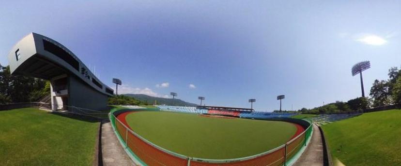 This 360 photo (equirectangular panorama) shows the Fukushima Azuma baseball stadium, venue for the baseball and softball competition at the Tokyo 2020 Olympic Games, in Fukushima on August 3, 2019.  Charly TRIBALLEAU / AFP This picture is an equirectangular panoramic photo displayable in a 360° interactive animated page. To embed this content in a website, first download the photo, then import it in a player, or, insert this link in an Iframe: https://roundme.com/tour/448416

