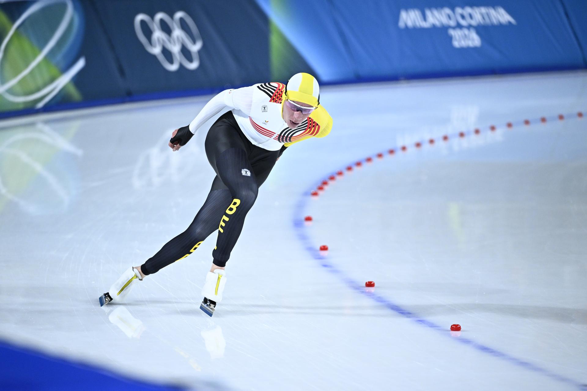 Belgian Bart Swings pictured in action during the Men's 10000m speed skating race at the Milano Cortina 2026 Olympic Winter Games, on Friday 13 February 2026 in Milan, Italy. The XXV Winter Olympics take place from 6 to 22 February 2026 in Italy. BELGA PHOTO JASPER JACOBS
