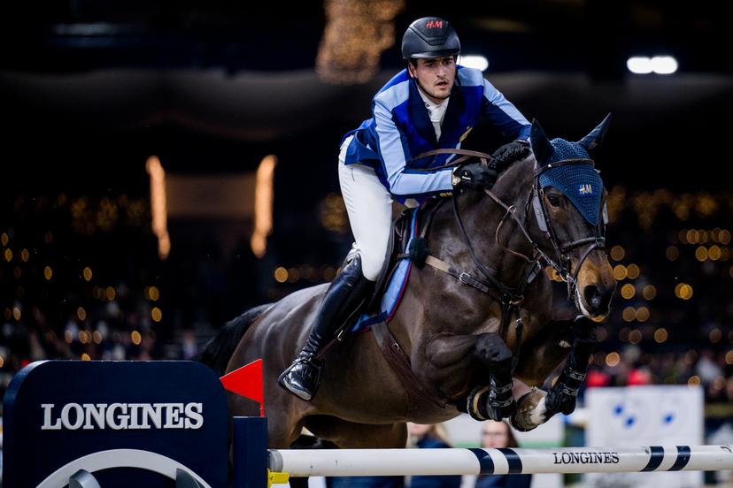 Belgian Nicola Philippaerts with Katanga v.H Dingeshof pictured in action during the FEI World Cup Jumping competition at the 'Vlaanderens Kerstjumping - Memorial Eric Wauters' equestrian event in Mechelen on Friday 30 December 2022. BELGA PHOTO JASPER JACOBS