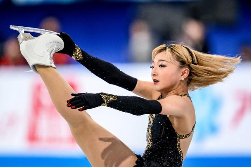 Japan's Kaori Sakamoto competes in the women's free skating during the ISU World Team Trophy in Figure Skating 2025 in Tokyo on April 19, 2025.  Philip FONG / AFP