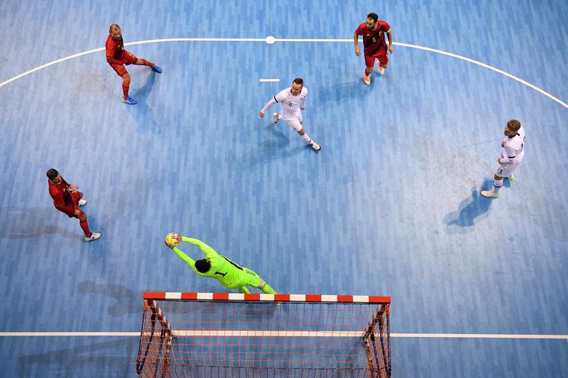 Illustration picture shows a qualification game for the Euro 2022 in the group 7 between Belgium and Finland in the Country Hall in Angleur, Liege, Thursday 28 January 2021. BELGA PHOTO YORICK JANSENS