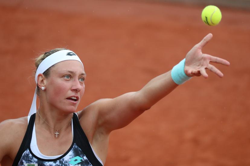 Belgian Yanina Wickmayer (WTA 105) pictured in action during a tennis match against Australian Samantha Stosur (WTA 90) in the first round of the women's singles at the Roland Garros French Open tennis tournament, in Paris, France, Tuesday 29 May 2018. The main draw of this year's Roland Garros Grand Slam takes place from 27 May to 10 June. BELGA PHOTO BENOIT DOPPAGNE