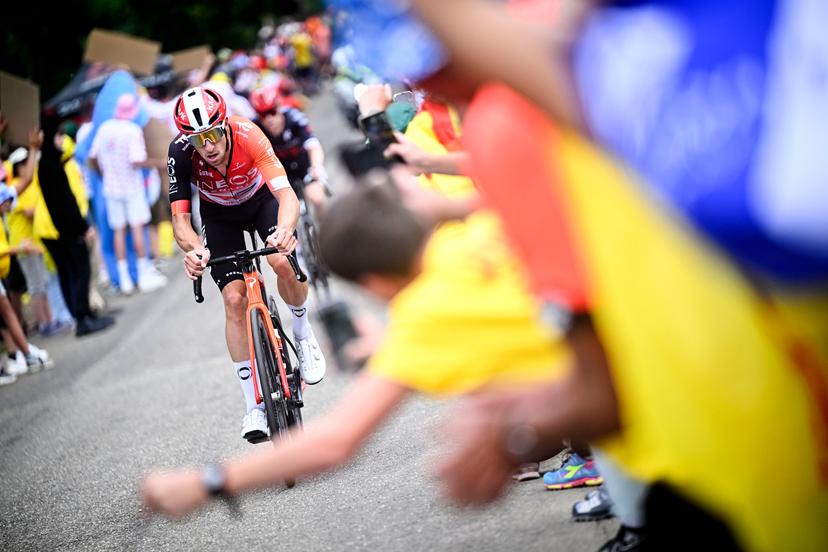 French Axel Laurance of Ineos Grenadiers pictured in action during stage 20 of the 2025 Tour de France cycling race, from Nantua to Montpellier (185km), on Saturday 26 July 2025 in France. The 112th edition of the Tour de France starts on Saturday 5 July in Lille, France, and will finish in Paris, France on the 27th of July. BELGA PHOTO JASPER JACOBS
