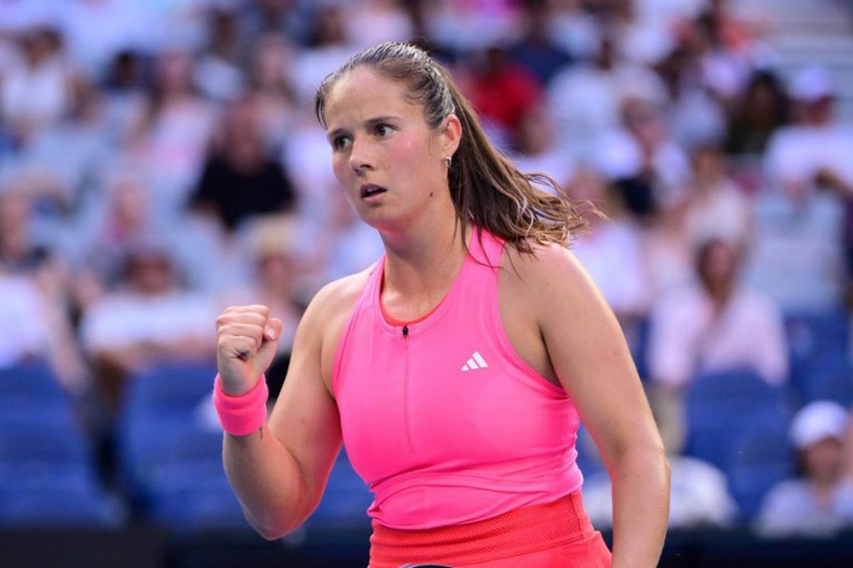 (FILES) Russia's Daria Kasatkina reacts after a point against USA's Emma Navarro during their women's singles match on day nine of the Australian Open tennis tournament in Melbourne on January 20, 2025. Russian-born tennis world number 12 Kasatkina announced on March 29, 2025, she is switching to play under the Australian flag. Yuichi YAMAZAKI / AFP