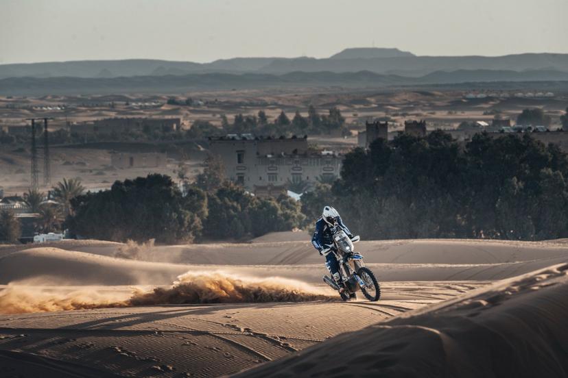 ATTENTION EDITORS - HAND OUT PICTURES - EDITORIAL USE ONLY - MANDATORY CREDIT 'FLORE LAYOLE'  This handout picture, distributed by Eric Dupain, shows Joris Van Dyck pictured at the stage five in Merzouga, during the Morocco Desert Challenge rally race.  PHOTO HANDOUT HANDOUT FLORE LAYOLE  *** Belga and Belga Editorial Board decline all responsibility regarding the content of this picture. ***