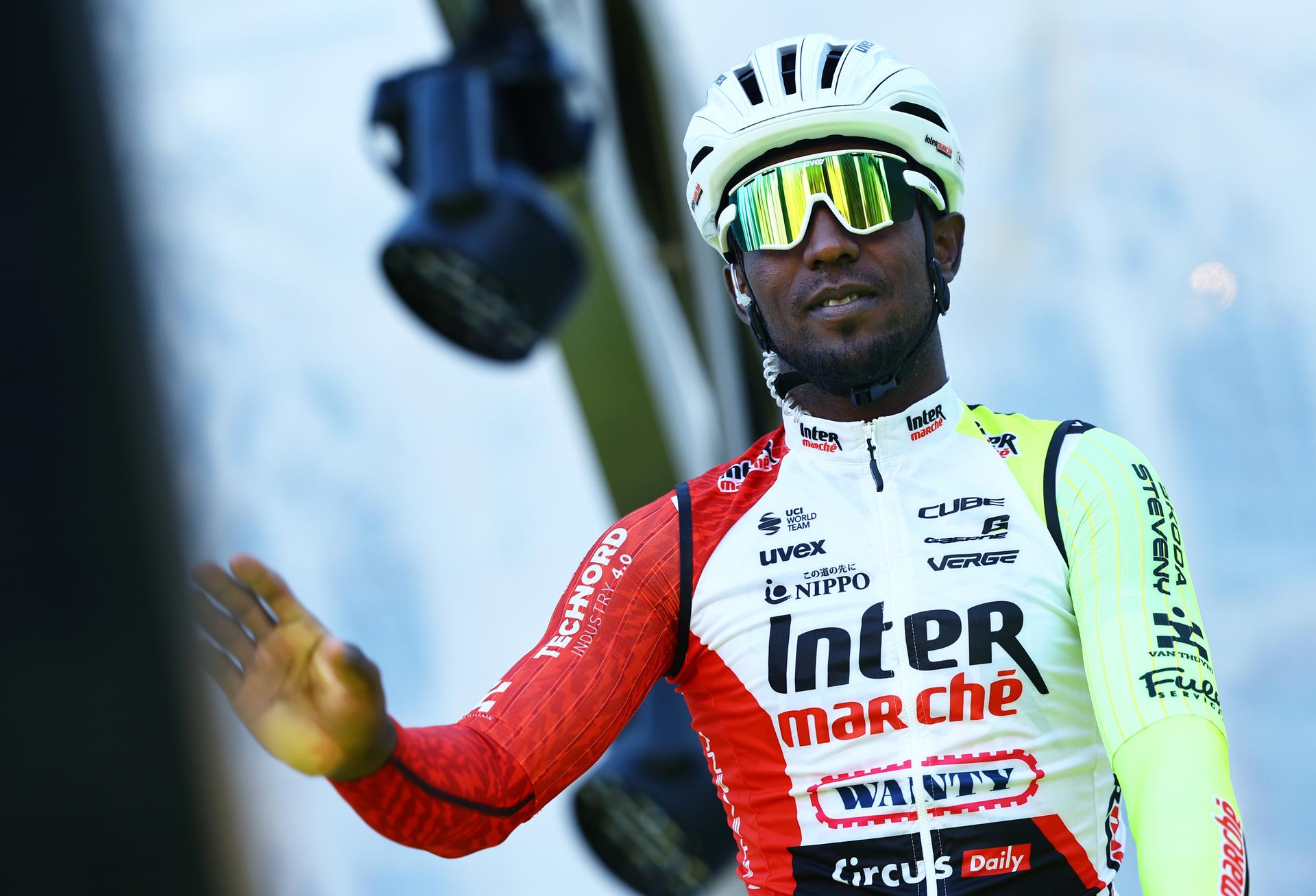 Eritrean Biniam Girmay Hailu of Intermarche-Wanty pictured at the start of the men's race of the 'Ronde van Vlaanderen/ Tour des Flandres/ Tour of Flanders' one day cycling race, 268,9km from Brugge to Oudenaarde, Sunday 06 April 2025. BELGA PHOTO DAVID PINTENS